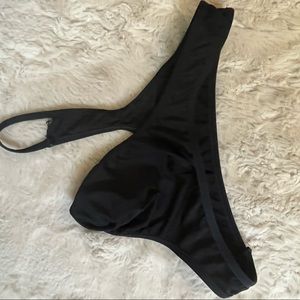 Mens Black Thong w/ Sewn in C Ring
